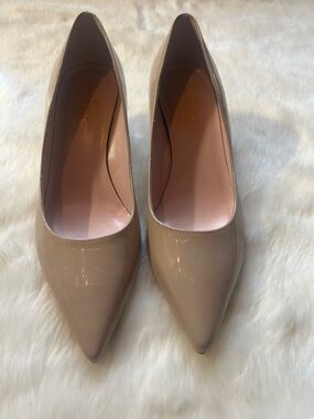 kate spade Beige Patent Pointed-Toe Pumps